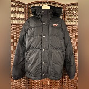 Hollister Black Jacket with Logo Patch